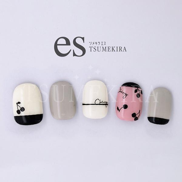 ネイルアート 高粘着 ネイルシール チェリー さくらんぼ ツメキラ es
