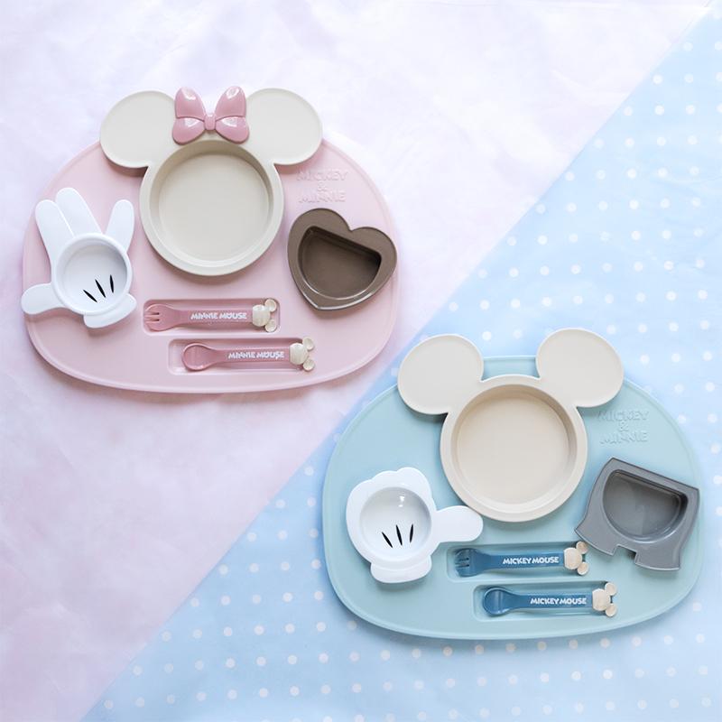 錦化成 名前入り 出産祝いに ベビー食器セット ミッキー ミニー