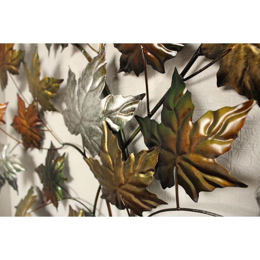 受注生産品 アイアンオブジェ 壁飾り リーフ 紅葉 ウォールアート