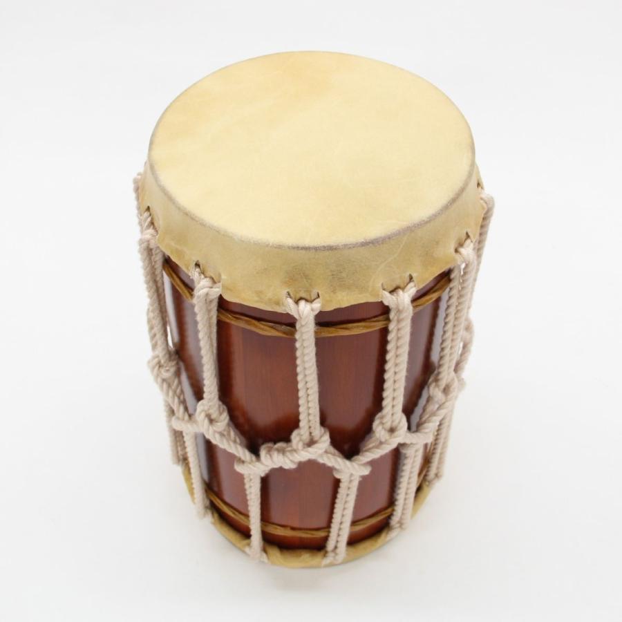 桶胴太鼓6寸（革面直径18cm） 和太鼓・獅子舞用・牛革・バチ付・日本製