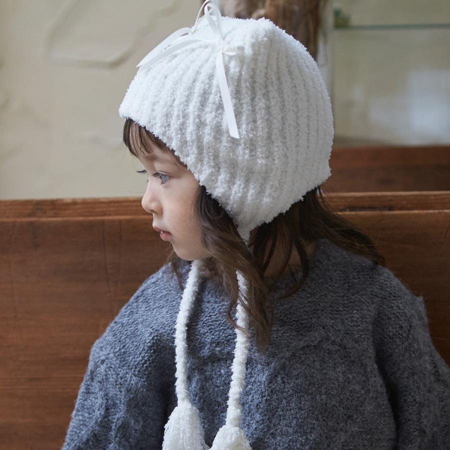 petit main プティマイン(petit main)マシュマロねこ耳ニット帽【40