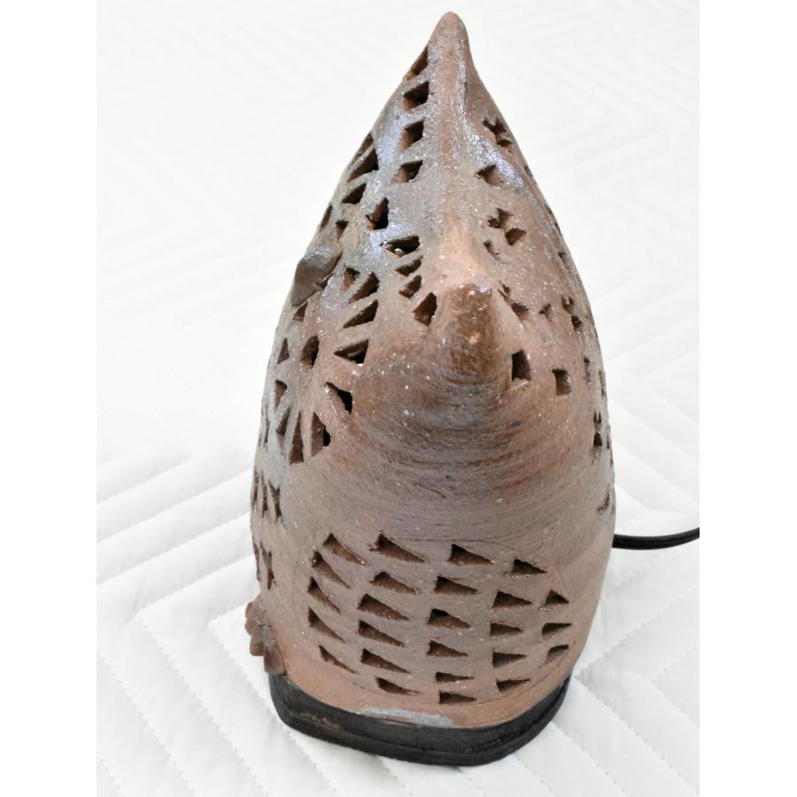 みみずく陶器ランプシェード ハンドメイド かわいい LED電球セット