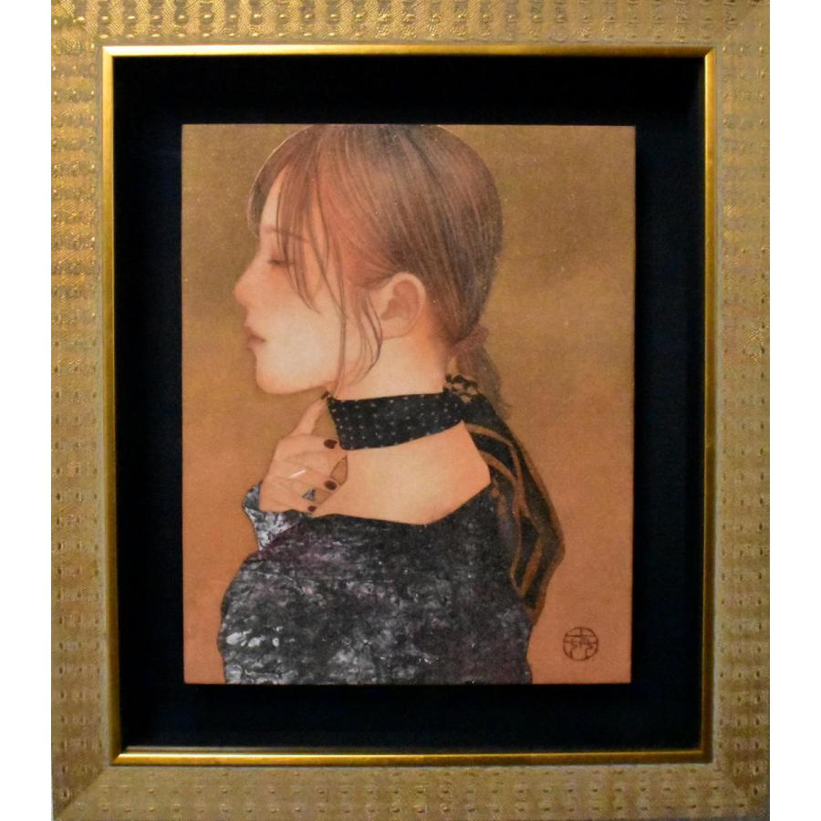 下重ななみ 「知りたいの」紙本・彩色 3号 2020年 真作保証 美人画