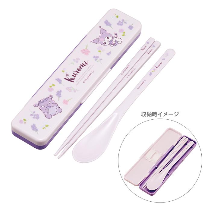 スケーター クロミ 抗菌カチャカチャ音の鳴らないコンビセット 18cm