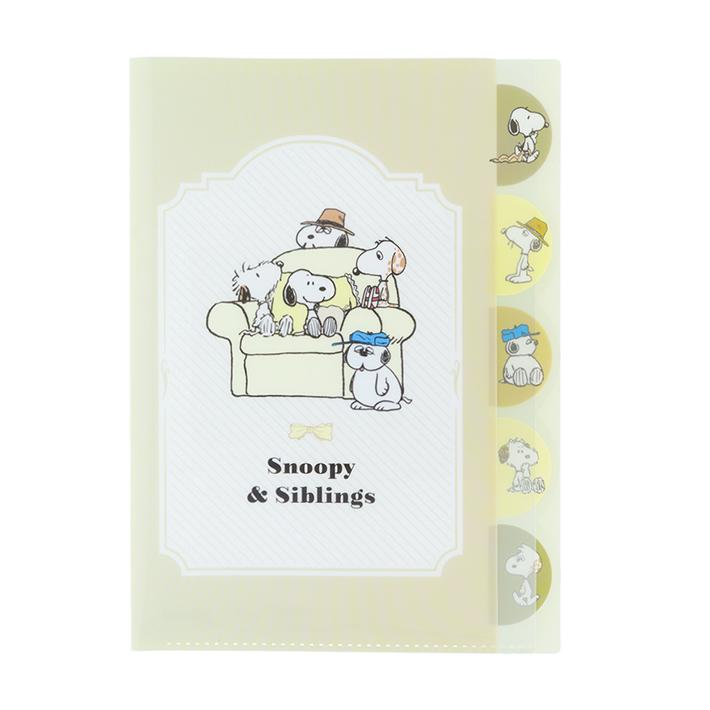 SNOOPY（スヌーピー） ダイカットクリアファイル 5P アイボリー
