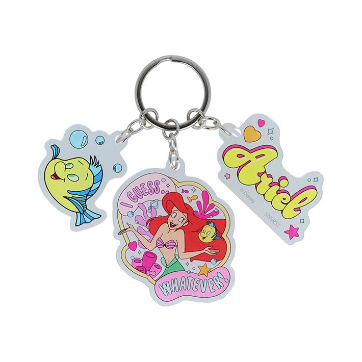 サンスター文具 ディズニープリンセス 3連アクリルキーホルダー