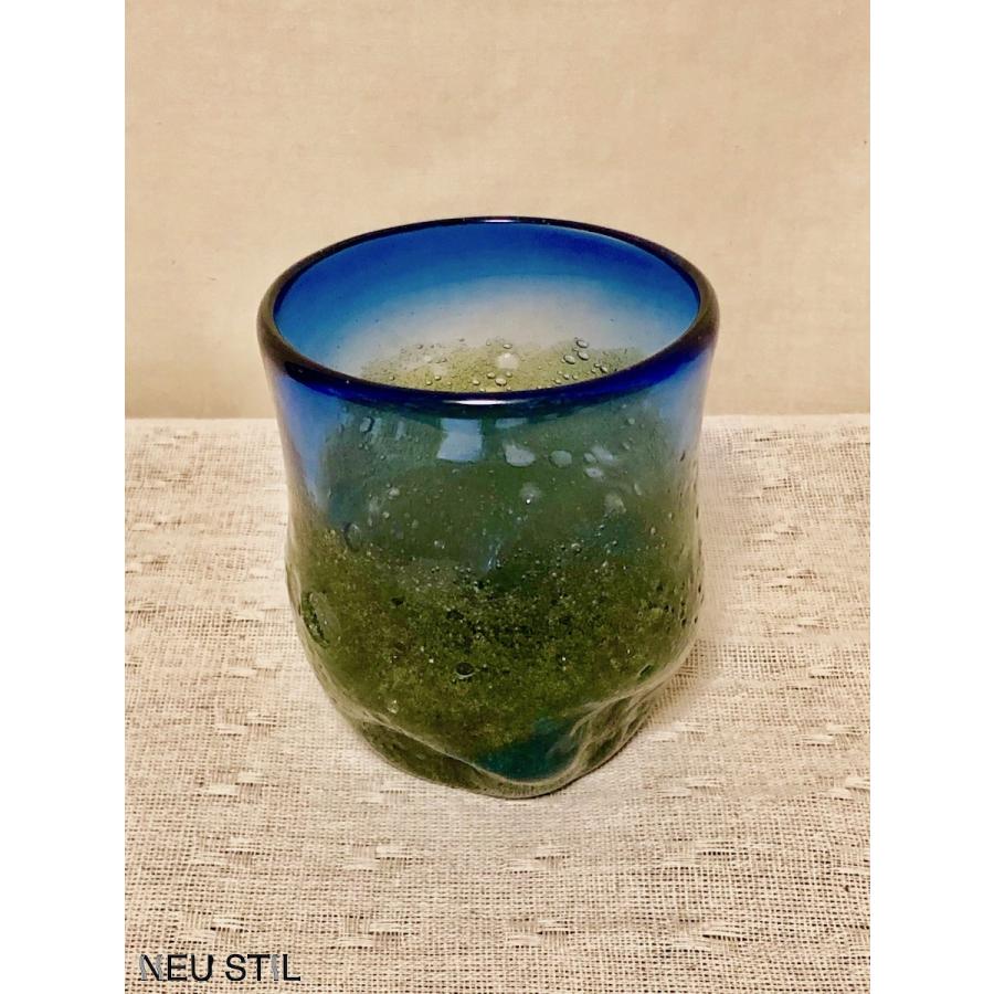 琉球ガラス グラス 稲嶺盛吉 ロックグラス カレー泡 母の日 父の日