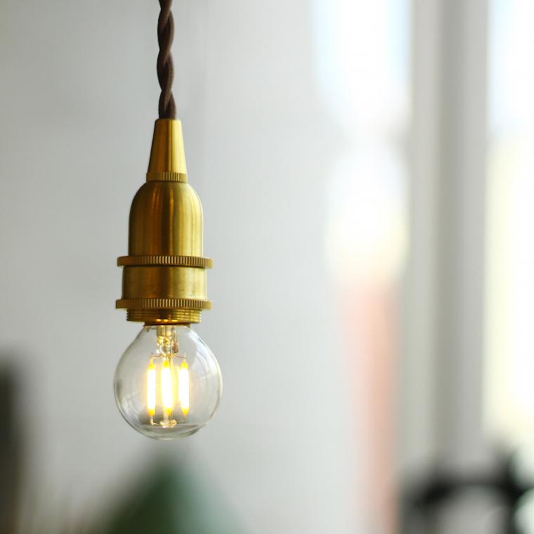 60cm E17 真鍮 ペンダントライト ブラス ソケット レトロ おしゃれ