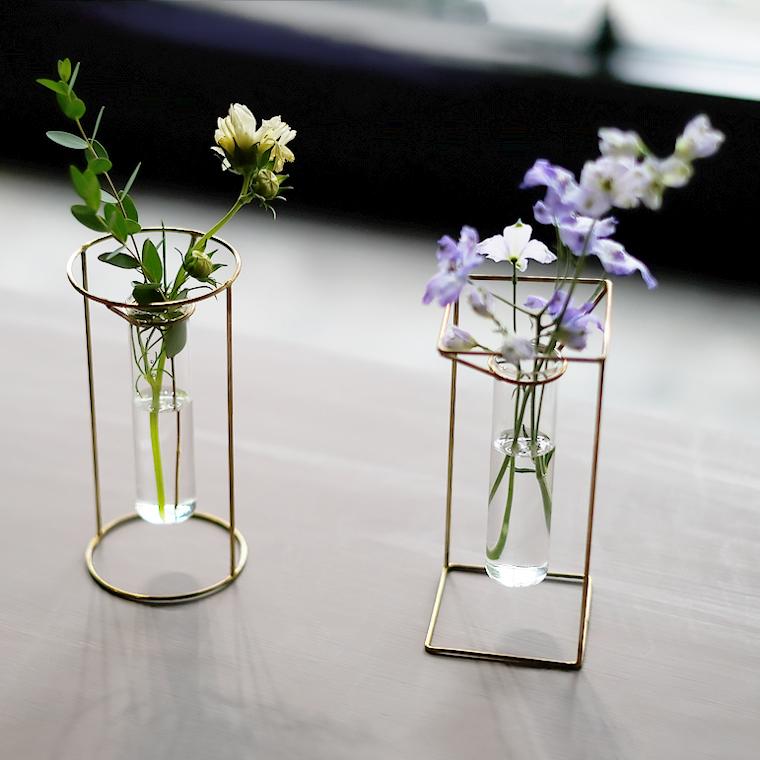 PIKE ピケ スタンドブラスベース フラワーベース 花瓶 一輪挿し ガラス