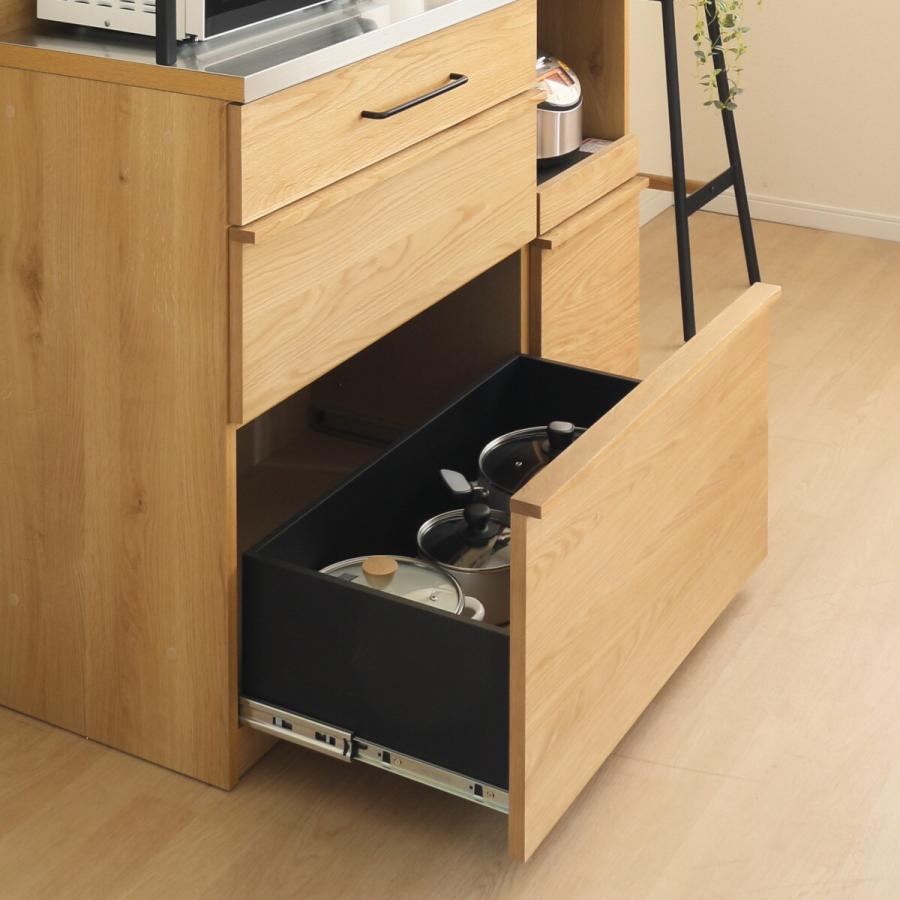 ニトリ（NITORI） 幅120cm 天然木突板ステンレス天板キッチンボード