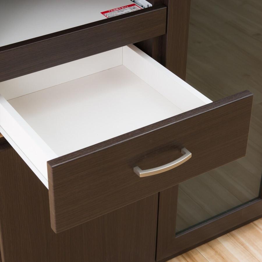 ニトリ（NITORI） 幅80cm レンジボード (コパンT 80MRB DBR) キッチン