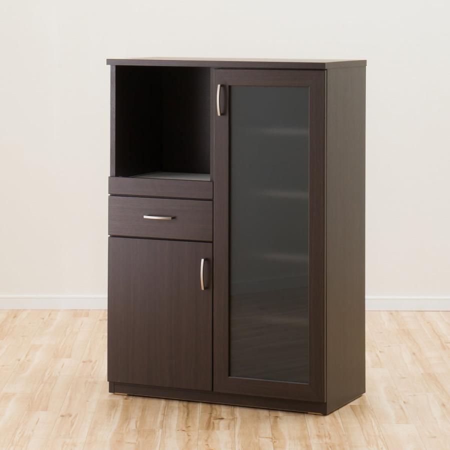 ニトリ（NITORI） 幅80cm レンジボード (コパンT 80MRB DBR) キッチン