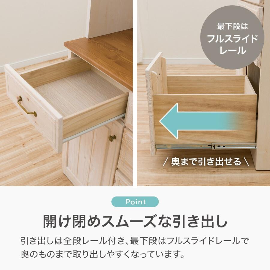 ニトリ（NITORI） 幅80 キッチンボード(シナモ80 WH) ダイニングボード