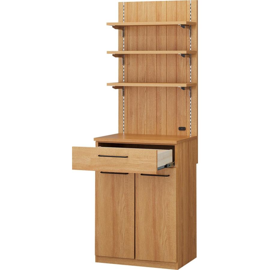 ニトリ（NITORI） 幅60 レンジボード(ブレットN 60T LBR) レンジ台 幅