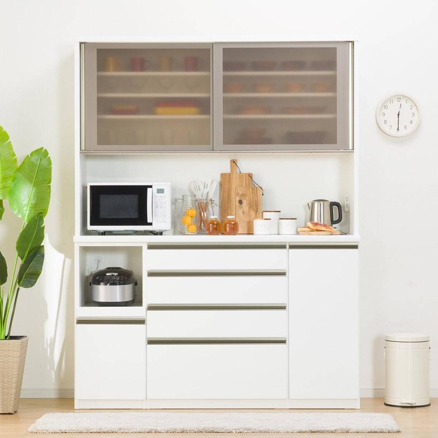 ニトリ（NITORI） 幅157cm キッチンボード(ラピス 157 ホワイト