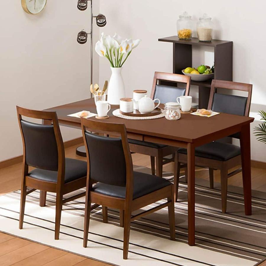 ニトリ（NITORI） 幅135cm ダイニングテーブル5点セット(DTロレイン5H