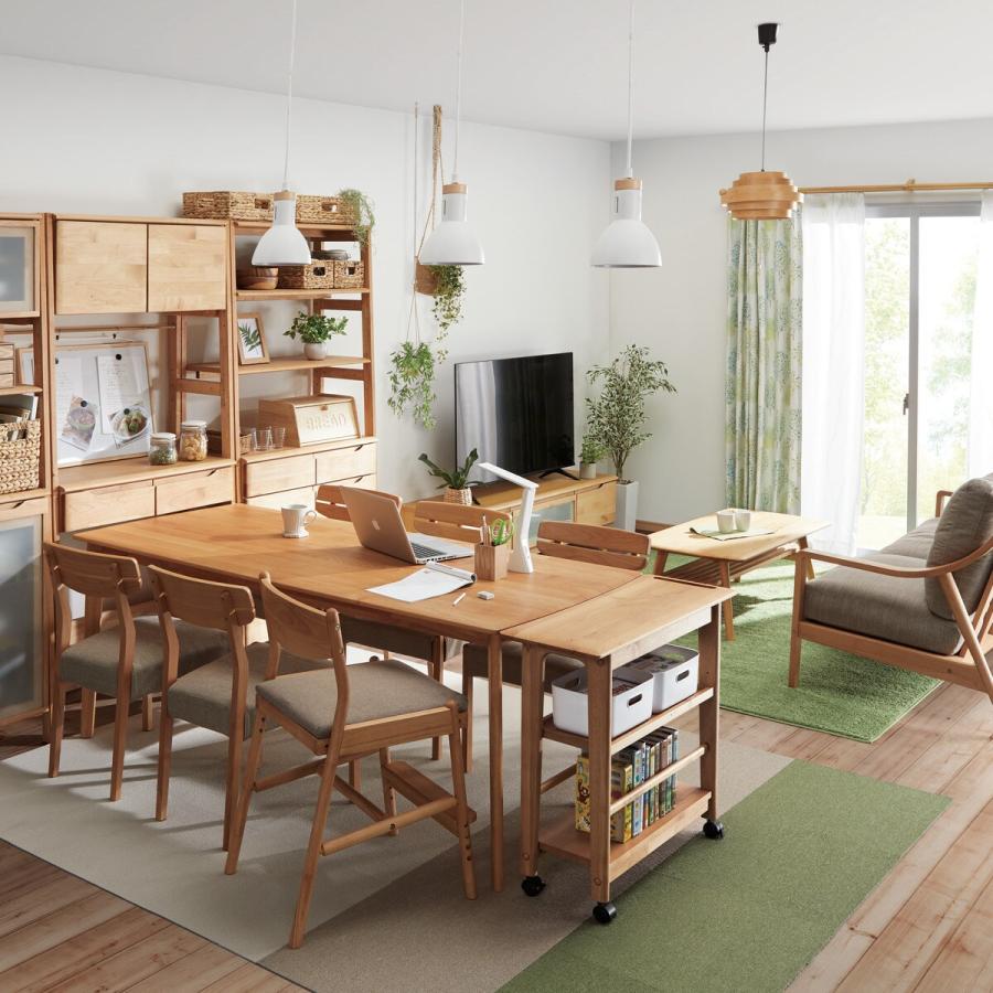 ニトリ（NITORI） 幅180 ダイニングテーブル(アルナスDF 180 LBR) 6人