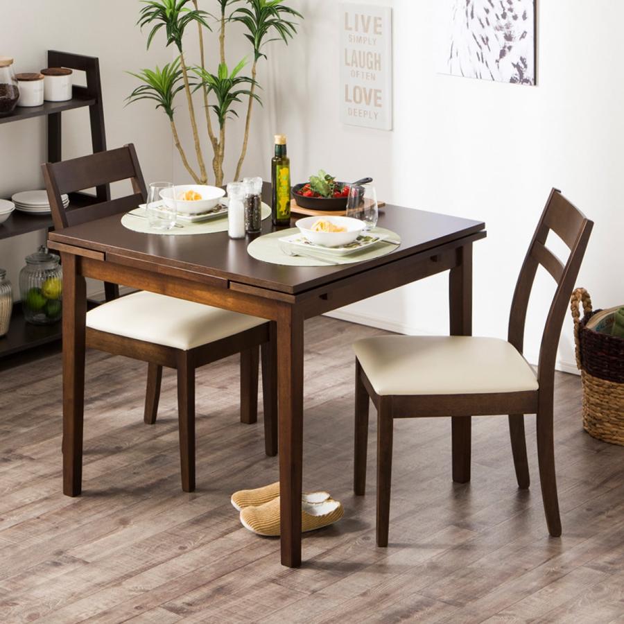 ニトリ（NITORI） 幅80(伸長時100・120)cm 伸長式ダイニングテーブル3