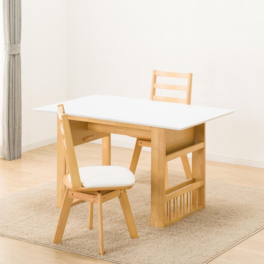 ニトリ（NITORI） 幅94(伸長時120) 伸長式ダイニングテーブル3点セット