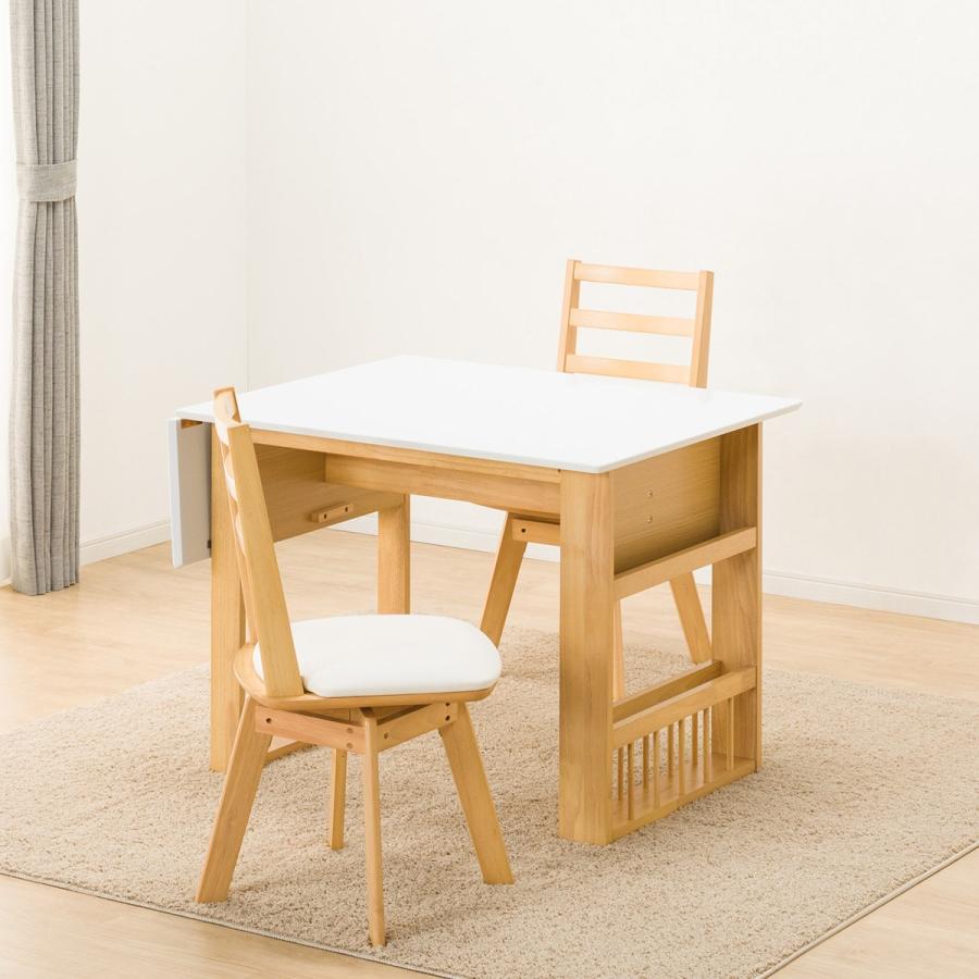 ニトリ（NITORI） 幅94(伸長時120) 伸長式ダイニングテーブル3点セット