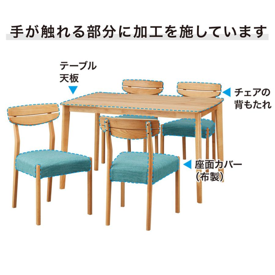 ニトリ（NITORI） 幅80 ダイニングテーブル3点セット（DTアルナス