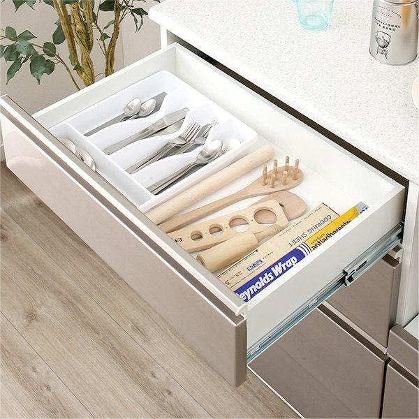 ニトリアルミナ2 キッチンカウンター 幅140cm シルバー/ホワイト