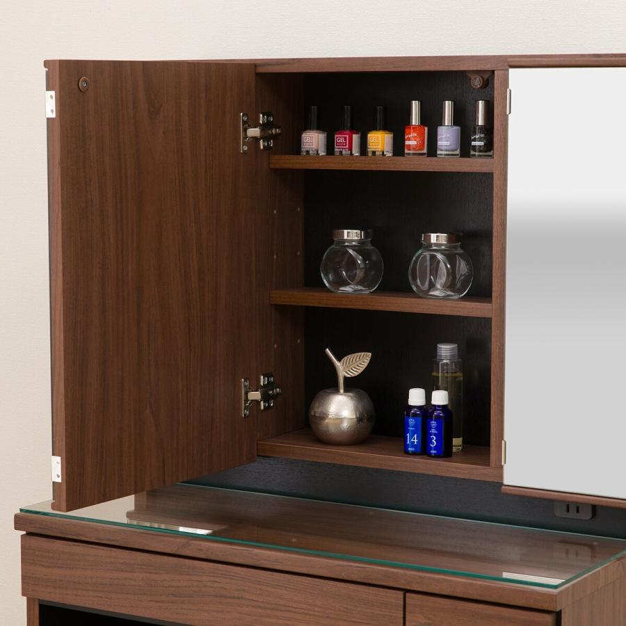 ニトリ（NITORI） 三面鏡ドレッサー(DR-007 MBR) 鏡台 ミラー : ニトリ