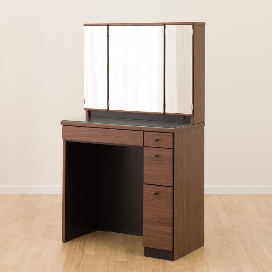 ニトリ（NITORI） 三面鏡ドレッサー(DR-007 MBR) 鏡台 ミラー : ニトリ