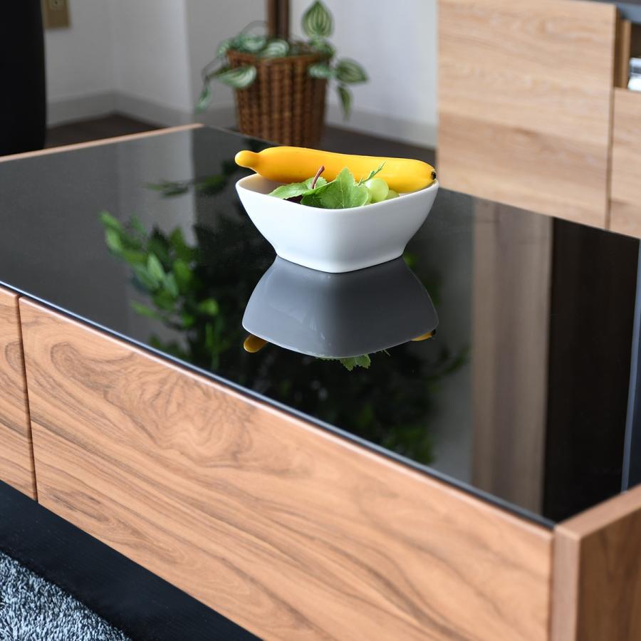 ニトリ（NITORI） ガラス天板センターテーブル 引出し付き