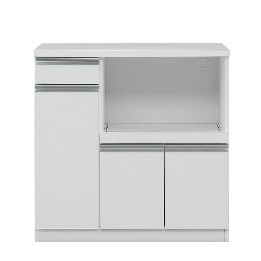 ニトリ（NITORI） 家電もたっぷり置ける収納カウンター (幅89.5cm WH