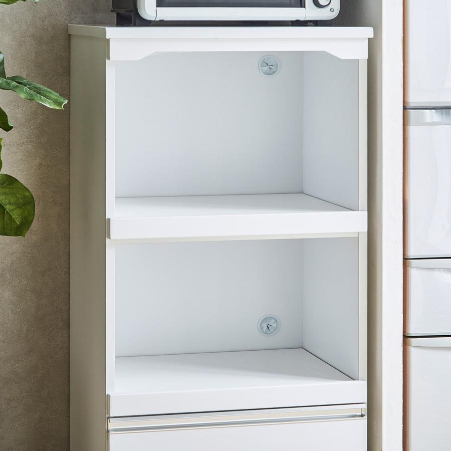 ニトリ（NITORI） 鏡面仕様レンジ台（幅60cmcm WH）食器棚 カップ