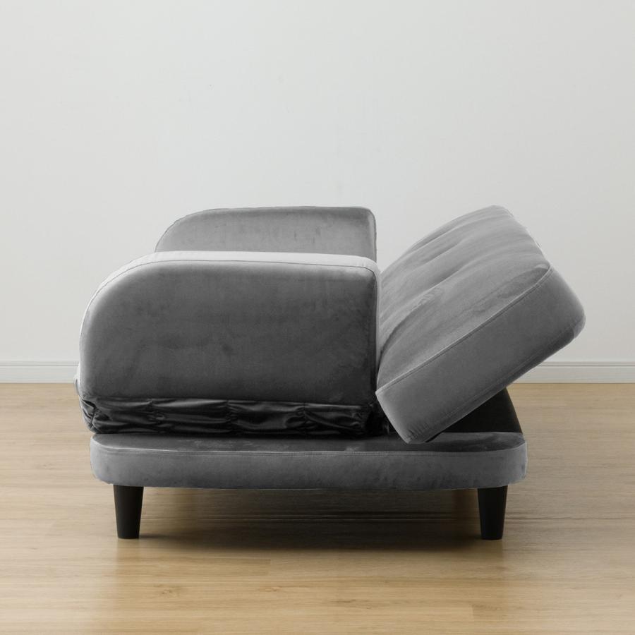 ニトリ（NITORI） 肘・背もたれ可動タイプ ソファベッド（GC2327 GY