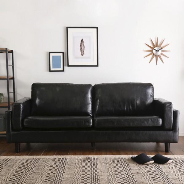 ニトリ（NITORI） ソファー ソファ 3人掛け 合成皮革ソファ(3P PVC