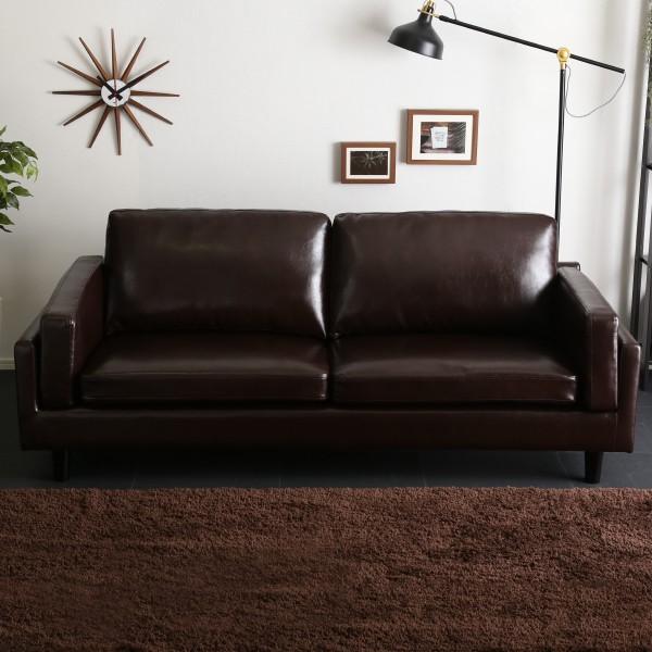 ニトリ（NITORI） ソファー ソファ 3人掛け 合成皮革ソファ(3P PVC