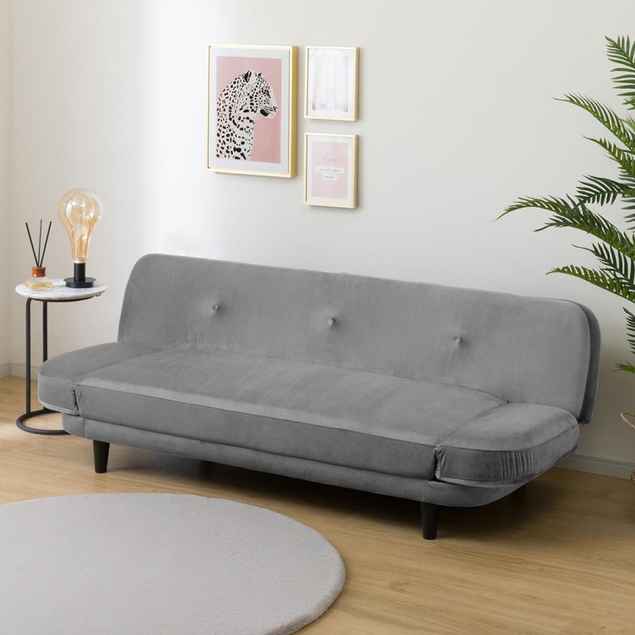 ニトリ（NITORI） 肘・背もたれ可動タイプ ソファベッド（GC2327 GY