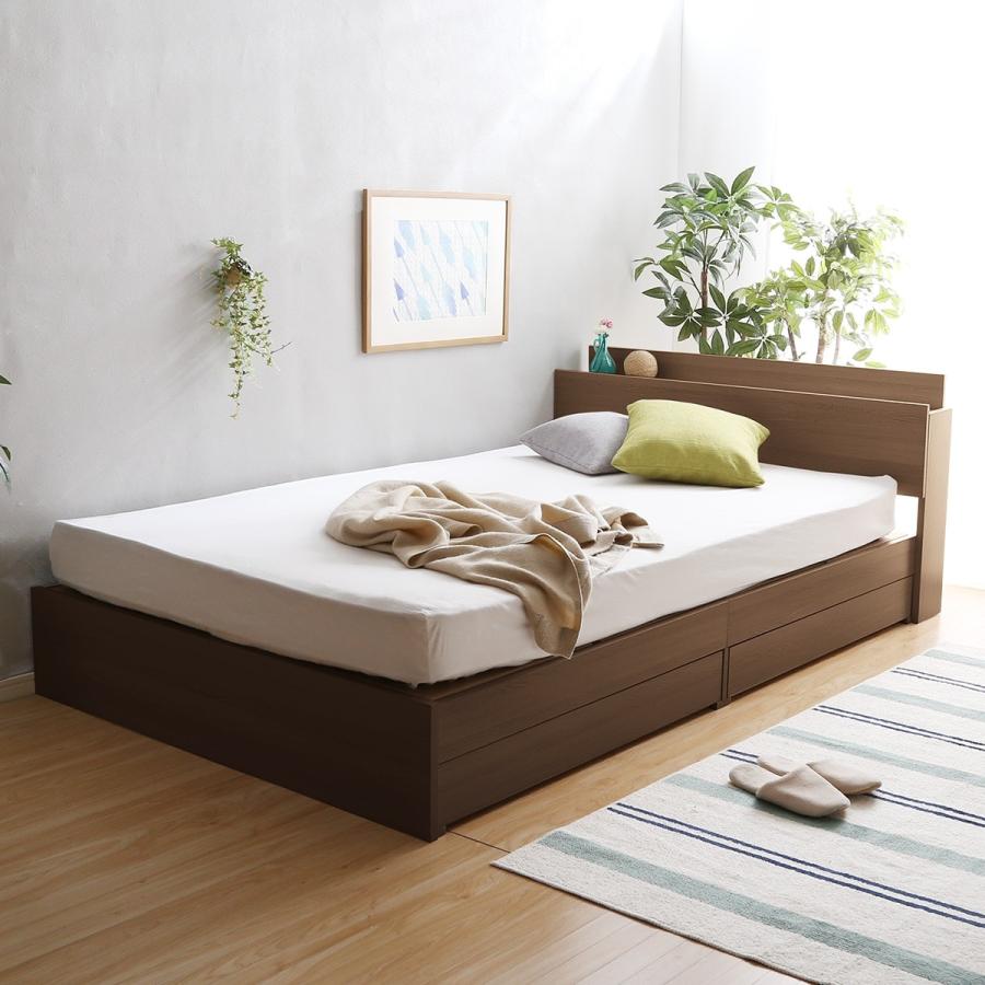 ニトリ（NITORI） ベッド セミダブル 棚・コンセント付きチェスト