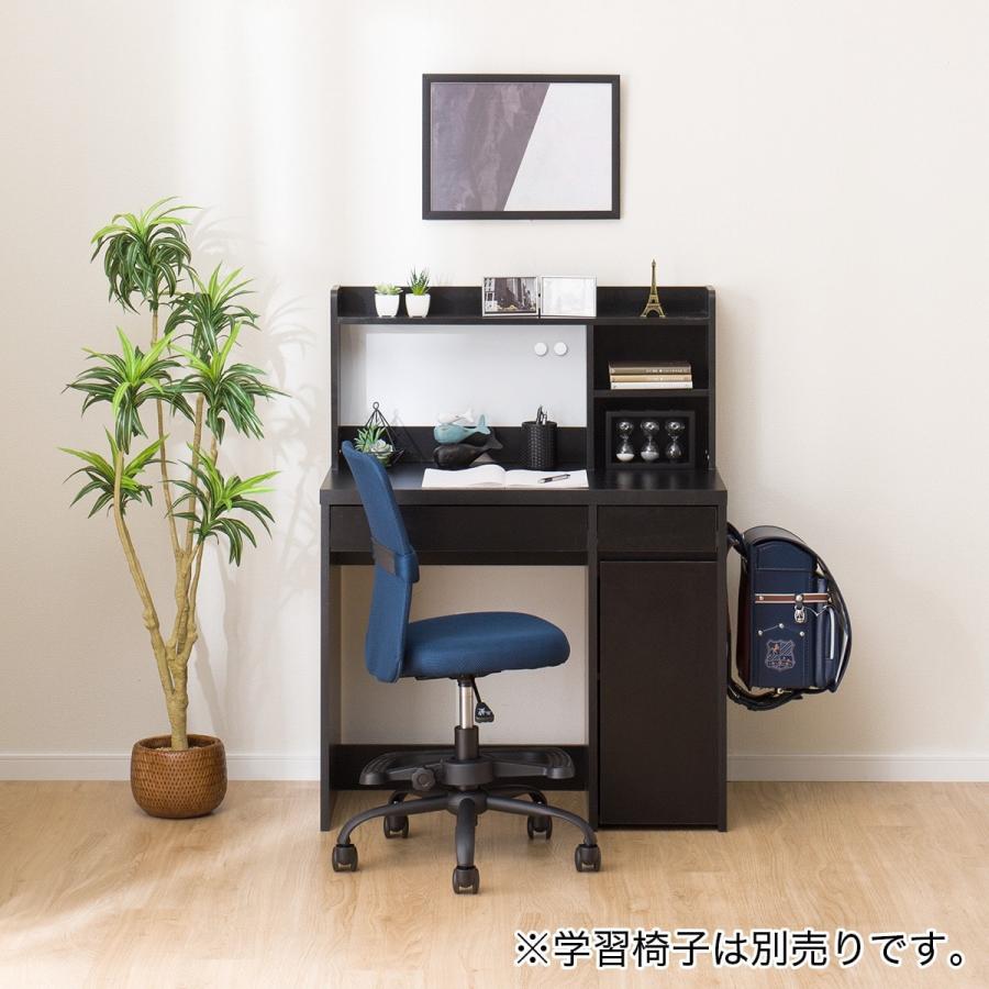 ニトリ（NITORI） デスク+上棚セット(ES23 BK) 学習机 学習デスク