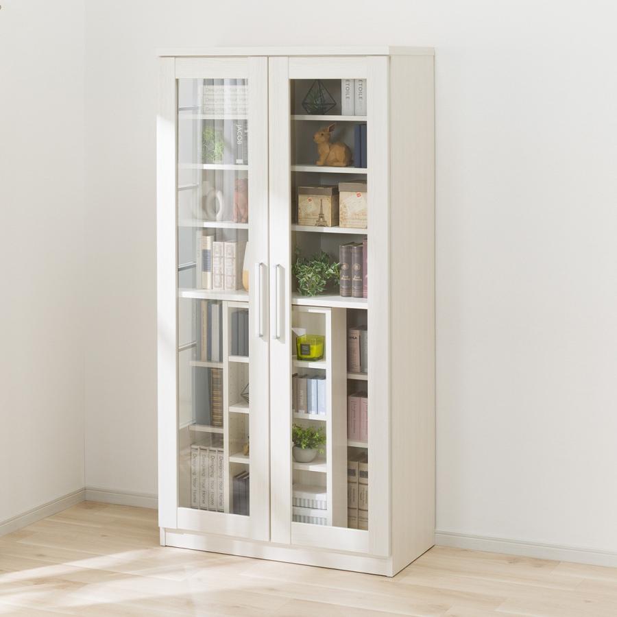 ニトリ（NITORI） スライド本棚(BS009 WW) 書棚 ラック シェルフ