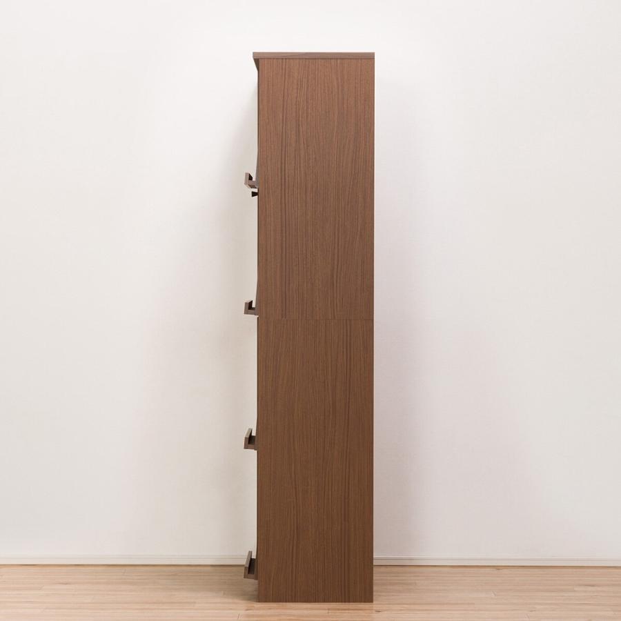 ニトリ（NITORI） フラップ扉 本棚(ビブリオGD80 MBR) 書棚 ラック