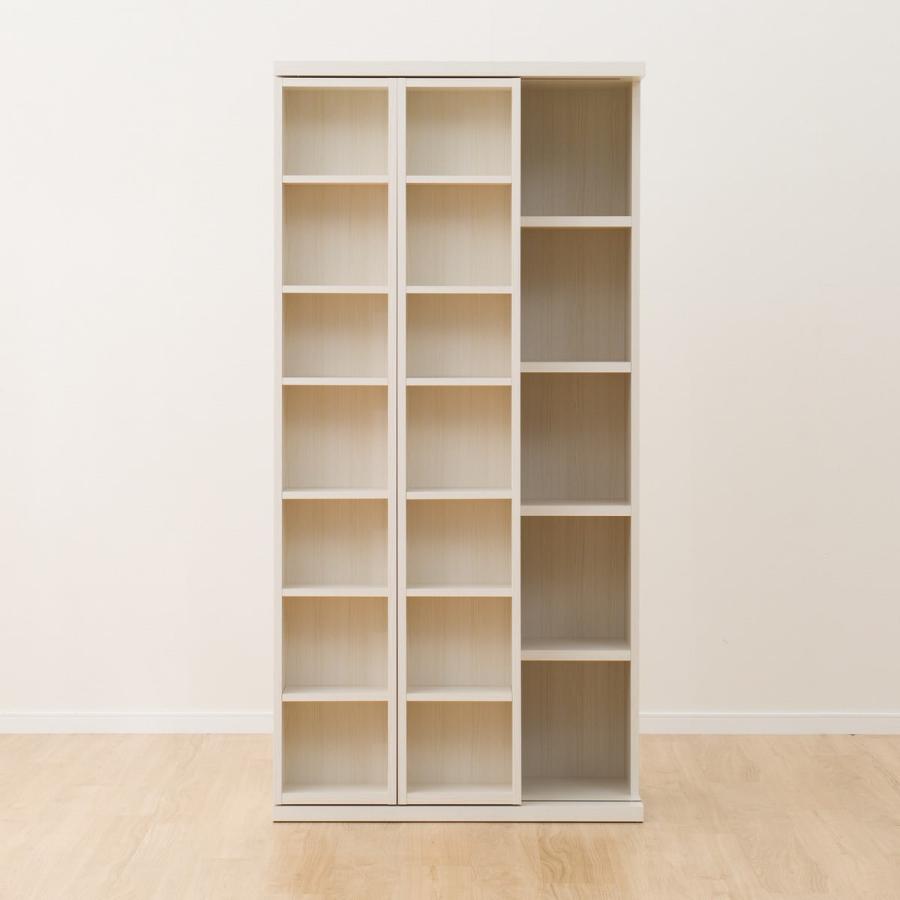 ニトリ（NITORI） Wスライド本棚 (M BS003 WW) 書棚 ラック シェルフ