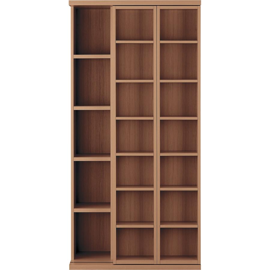 ニトリ（NITORI） Wスライド本棚 (M BS003 MBR) 書棚 ラック シェルフ