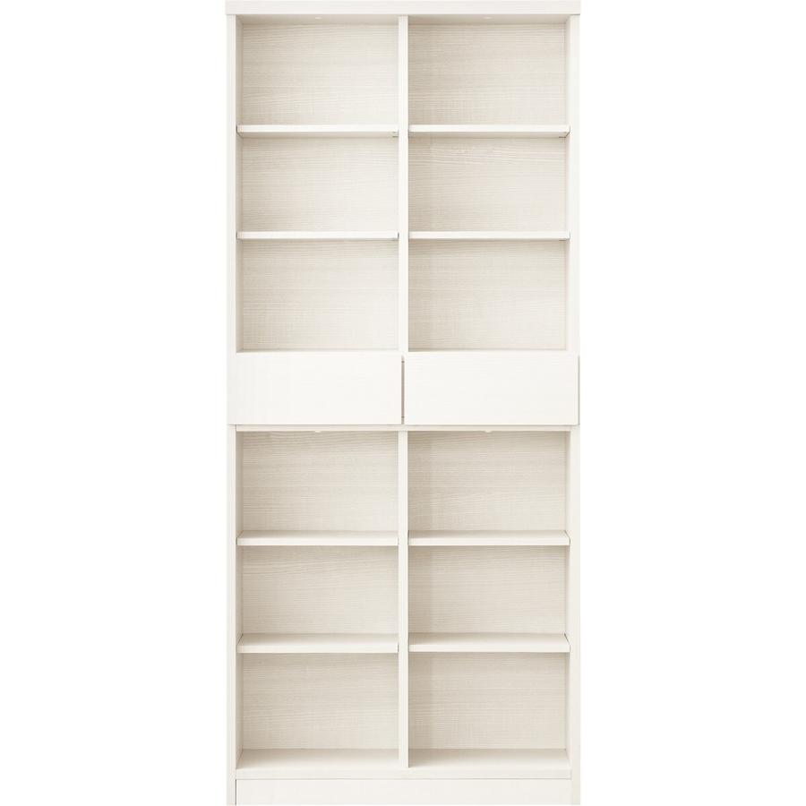 ニトリ（NITORI） オープン本棚(80 BS008 WW) 引き出し付き 書棚