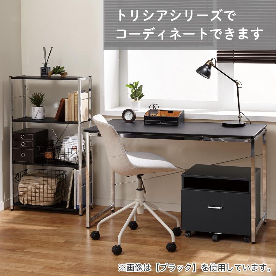 ニトリ（NITORI） 幅120cm デスク(N トリシア 120 BK) パソコンデスク