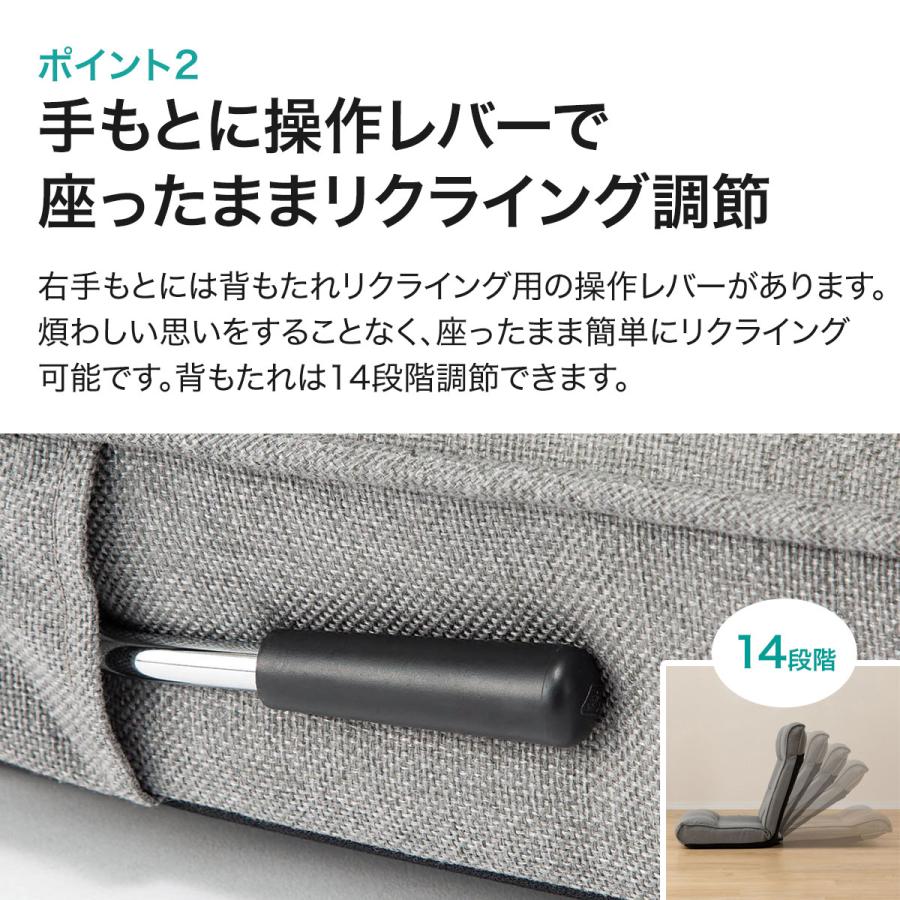 ニトリ（NITORI） 腰楽レバー座椅子(Nアスカ GY) : ニトリ Yahoo!店