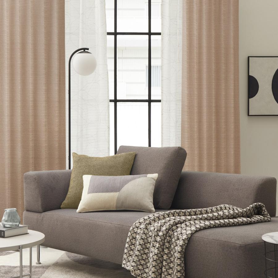 ニトリ（NITORI） 裏地付き遮光2級・遮熱カーテン(RK022 ベージュ