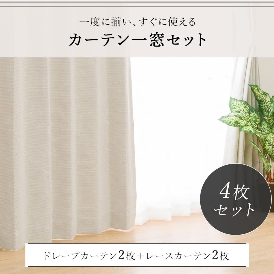ニトリ（NITORI） 遮光1級・遮熱・遮音カーテン＆遮熱・遮像レース4枚