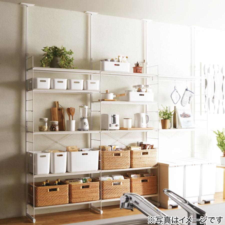 ニトリ（NITORI） Nポルダ用追加サイドパーツ(幅80cmBK) 棚 スチール