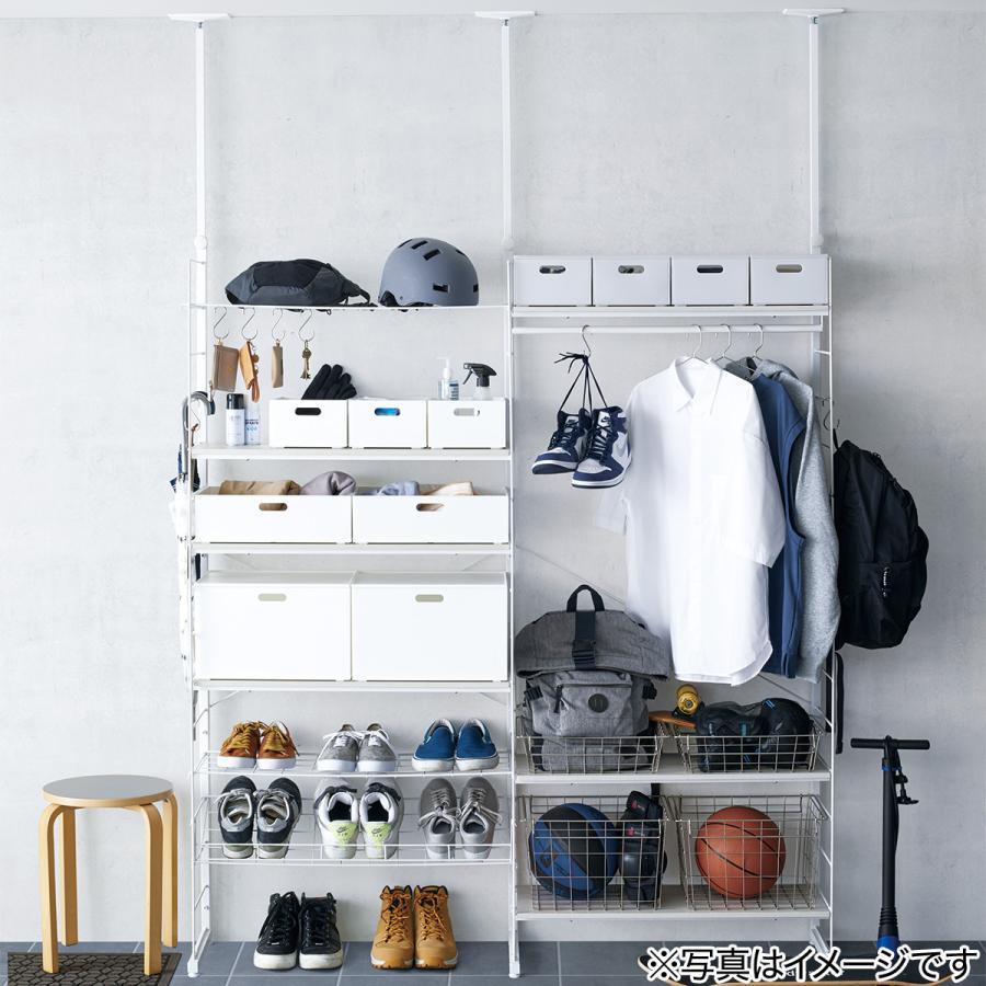 ニトリ（NITORI） 突っ張り壁面収納Nポルダ(幅80cm ホワイトウォッシュ