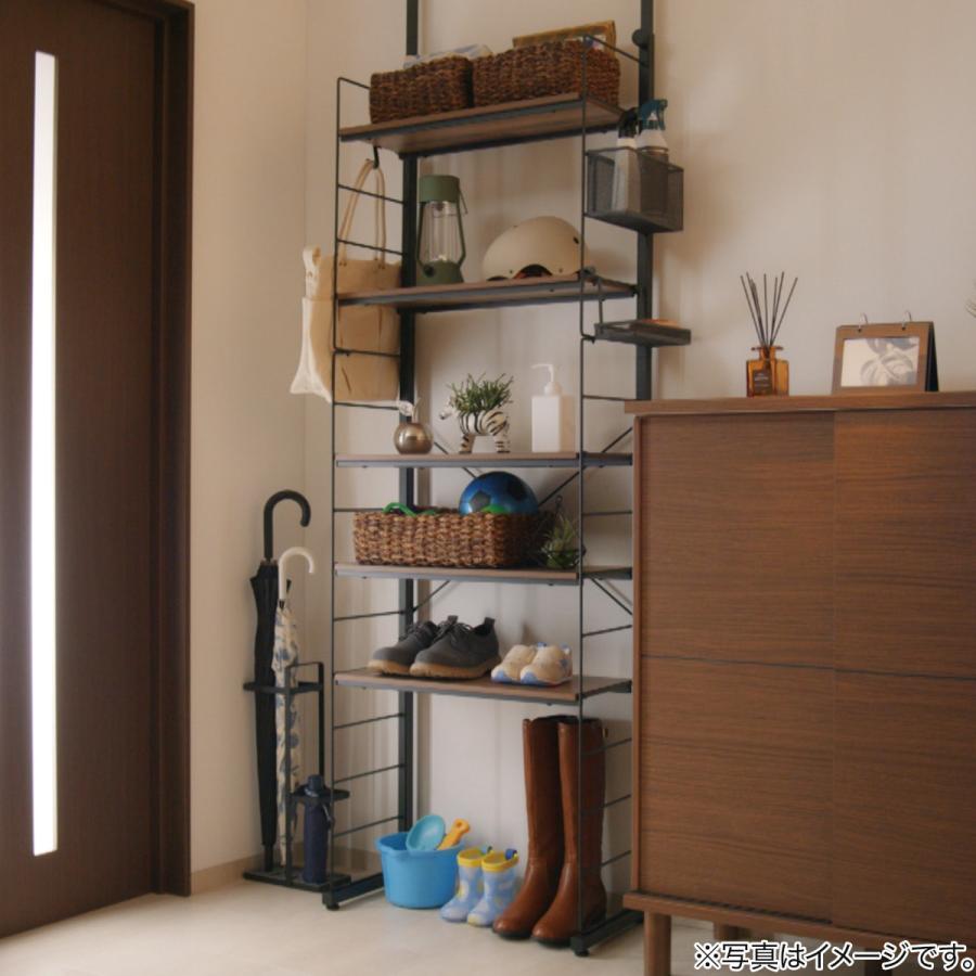 ニトリ（NITORI） 突っ張り壁面収納Nポルダ(幅60cm ミドルブラウン