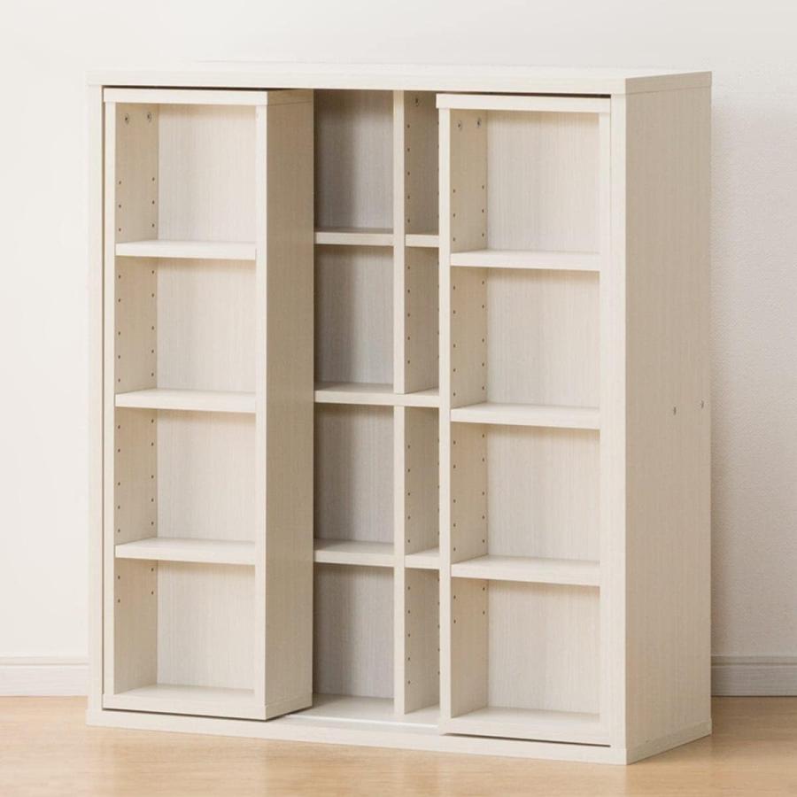 ニトリ（NITORI） スライド本棚(テイルI 80WW） 書棚 ラック シェルフ